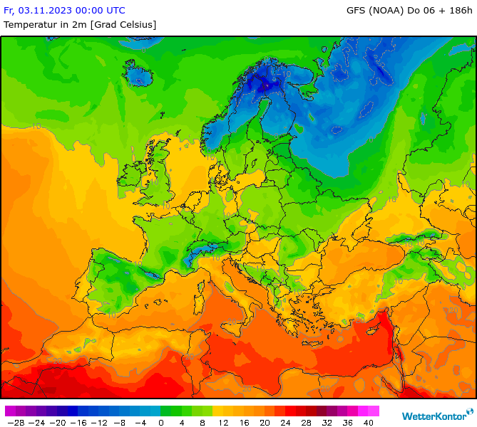 Temperatur In 2m Europa Profikarten WetterKontor