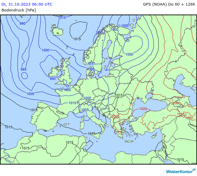 Luftdruck Europa - Profikarten - WetterKontor