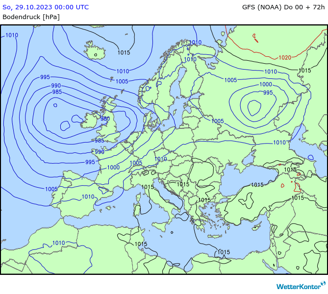 Luftdruck Europa - Profikarten - WetterKontor