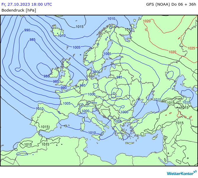 Luftdruck Europa - Profikarten - WetterKontor