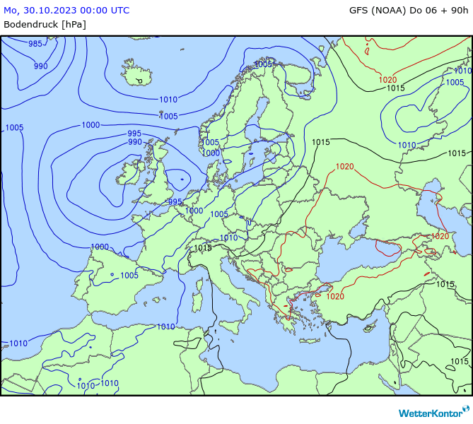 Luftdruck Europa - Profikarten - WetterKontor