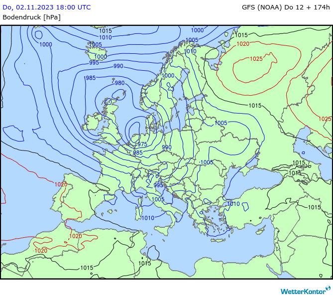 Luftdruck Europa - Profikarten - WetterKontor